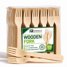 Wooden Disposable Forks Biodegradable Wood Cutlery For Parties Catering Muti Buy