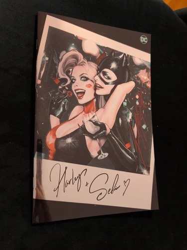 CATWOMAN #68 FOIL SIGNED SOZOMAIKA COA HARLEY QUINN EXCLUSIVE 1
