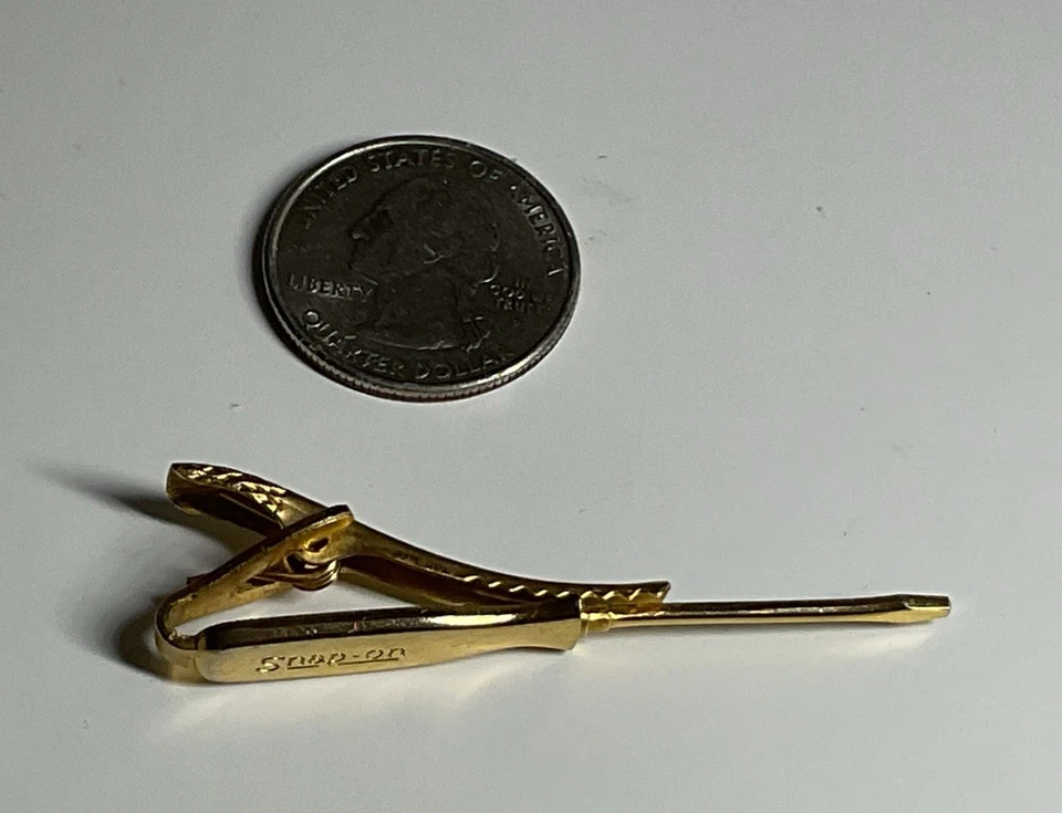 Clip de barra de amarre de destornillador a presión vintage  Foto 4 de 4