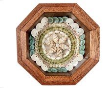 Unique Handmade Sailor’s Valentine Shadow Box 6” Nautical Folk Art USA