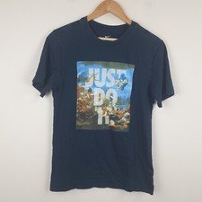 Nike T Shirt Mens Small Black Big Graphic Just Do It Cotton Short Sleeve