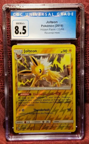 Pokemon Jolteon (2019) 23/68 Hidden Fates Reverse Holo CGC 8.5 NM/Mint+
