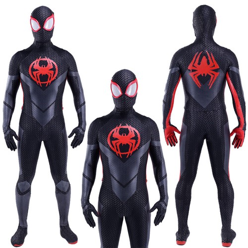 Upgraded Miles Morales Spiderman Jumpsuit Armor Suit Costume Cosplay Halloween - 第 1/19 張圖片