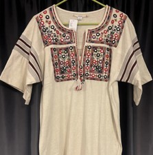 NWT Kimchi Blue TATE TOUCHDOWN Dress Small Boho Embroider URBAN OUTFITTERS