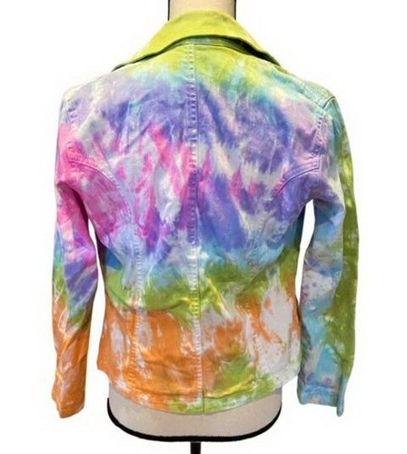 Zinnias Skittles Tie Dye Blazer Size 16 - Picture 2 of 2