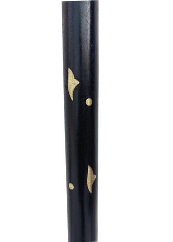 Antique Derby head brass Handle black Innlay foldble Wooden Walking Cane Stick - Picture 11 of 18