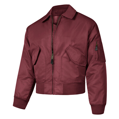 Bomberjacke MA2 Flight Padded CWU warm gefüttert gesteppt Pilotenmantel weinrot XL
