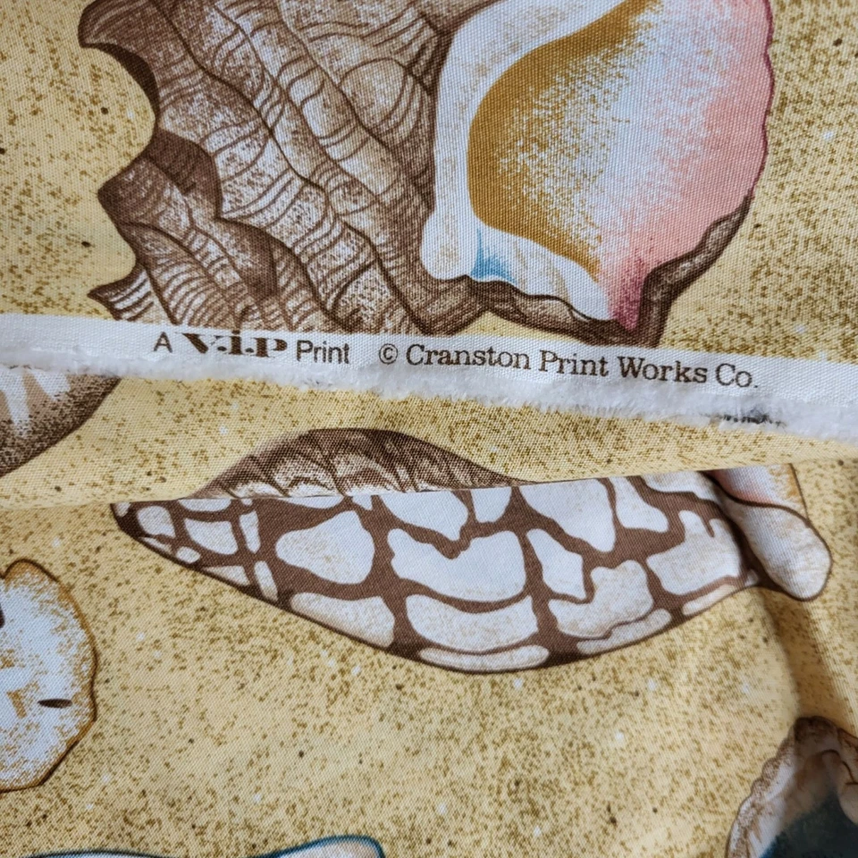 Cranston Print Works Decorator Fabric Nautical Sand Seashells Beach Coastal 3 yd - Image 3 of 3