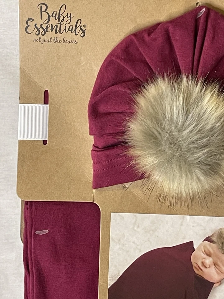 Sombrero y envoltura de vino/piel Baby Essentials Photo Op Turbante Foto 2 de 4