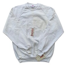 Vintage Jerzees Crewneck Sweatshirt X Large White Blank 90s New With Tags USA