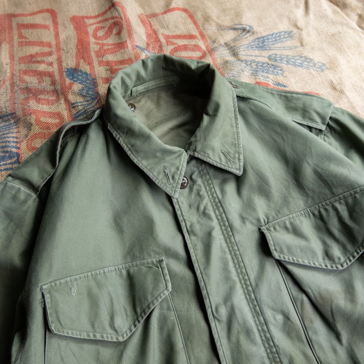 Vintage 50s US Army M51 Field Jacket, Made In USA Korean War - Size Medium