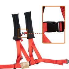 A114220 Red 4 Point Harness 2" Straps RZR 4 S Maverick 900 1000 XP Turbo