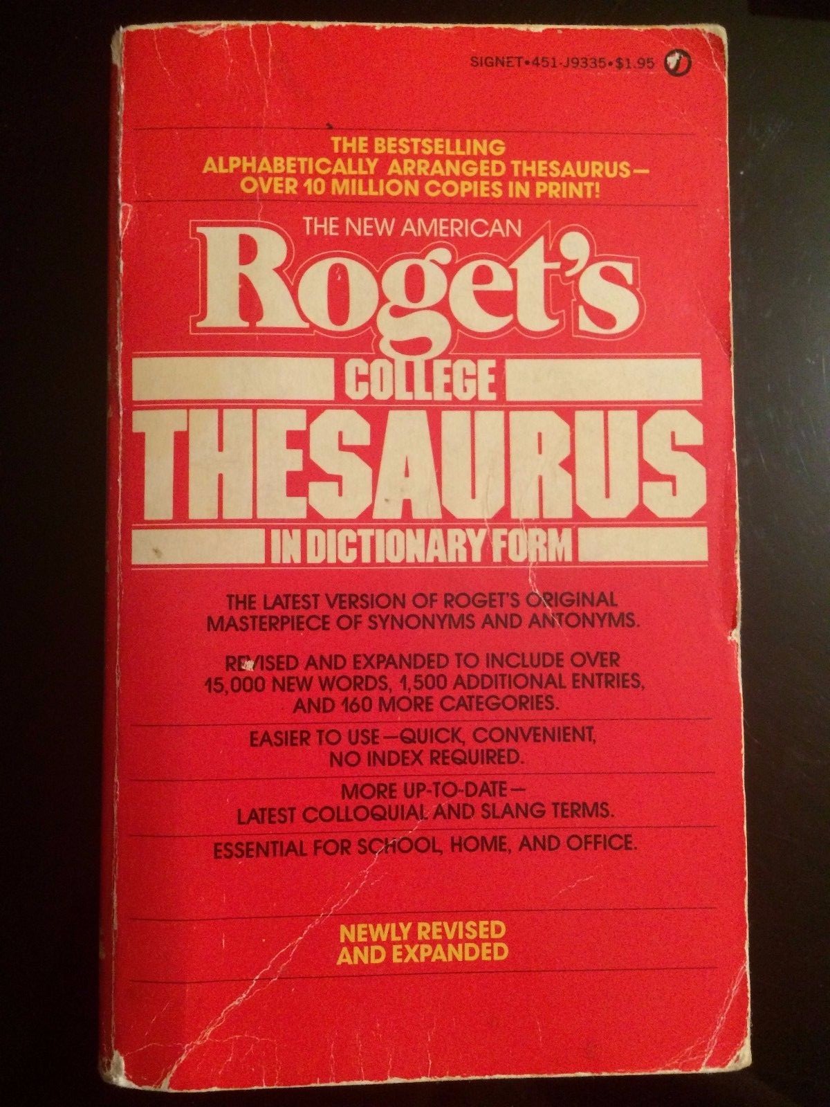 Rogets College Thesaurus In Dictionary Form Paperback Novel Book Synonyms & Anto eBay