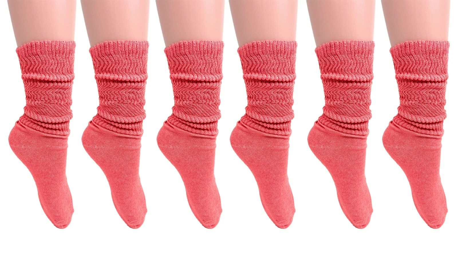 Lightweight Slouch Socks for Women Extra Thin Socks 6 PAIRS Size 9-11