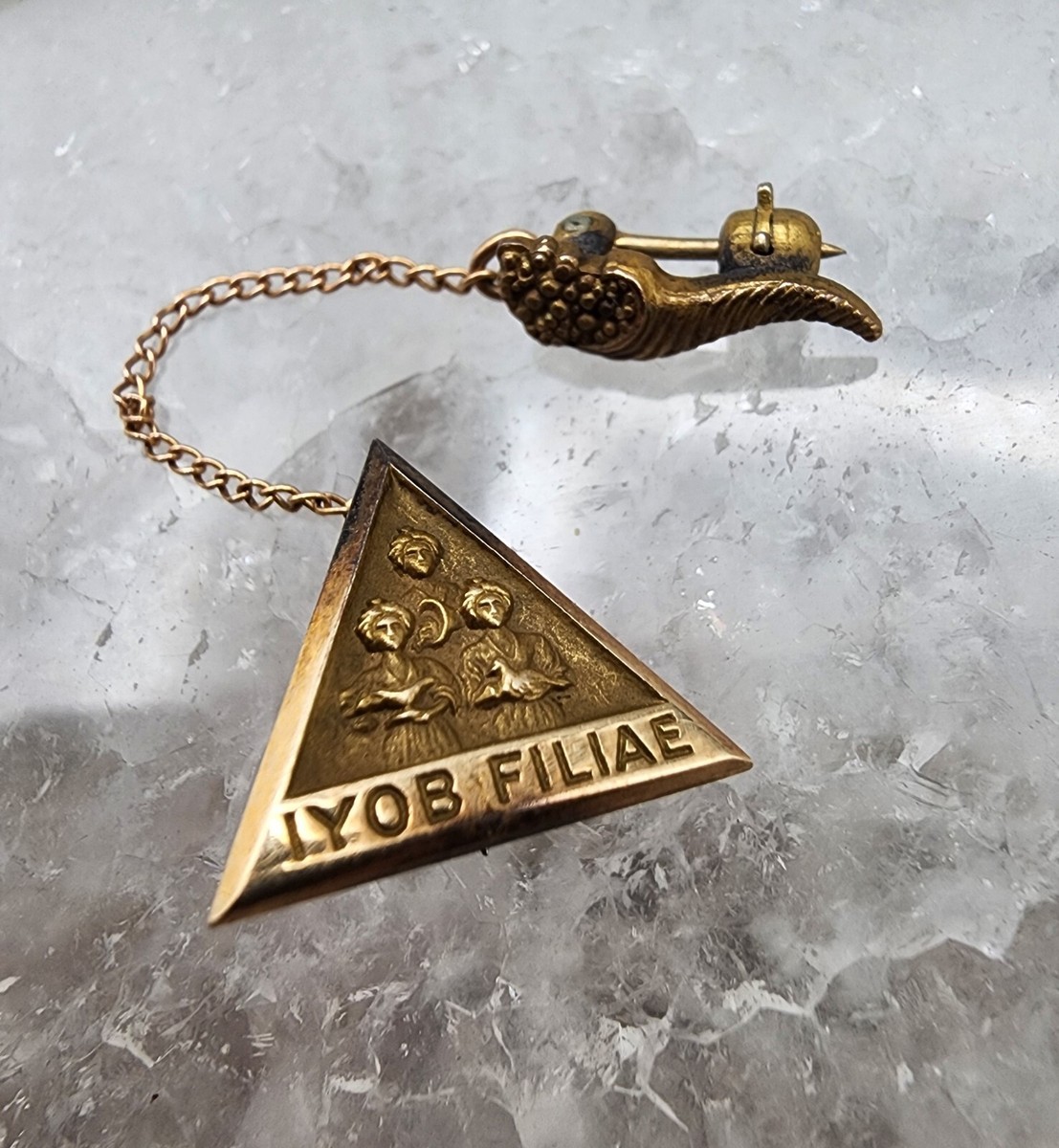 10k Gold IYOB Job's Daughter Masonic 1/2