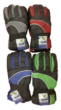 Wholesale Lot Of 48 PRS Men Ski Gloves Windproof Water Resist Snowboard