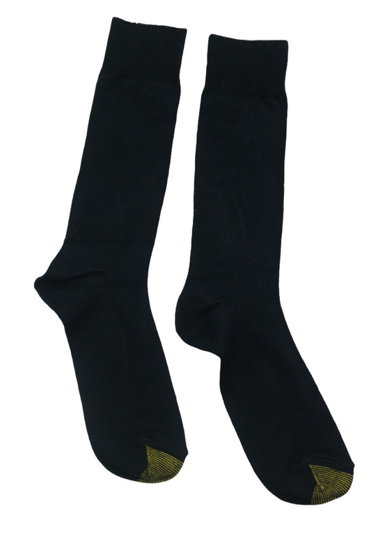 Мужские носки с золотым носком (черные, 10-13)