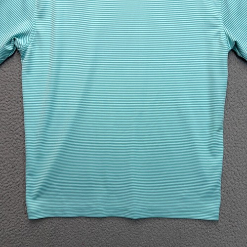 Under Armour Poloshirt Herren mittelblau gestreift Golf Heatgear bestickt MÄNGEL - Bild 9 von 10