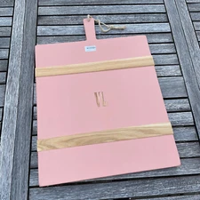 Mark and Graham Etu Home Mod Stripe Cheese Charcuterie Board Blush MONOGRAM NWOB