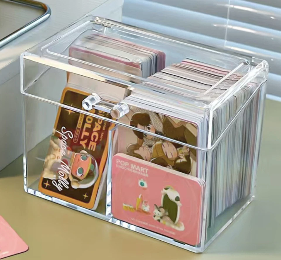 New One Piece Acrylic Transparent Card Storage Box Business Trading Collector  - Image 3 of 4