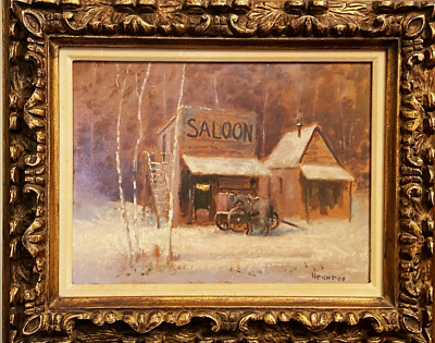 William Harnden (American, 1920-1983), Vintage Original O/B ''Old West Saloon''!