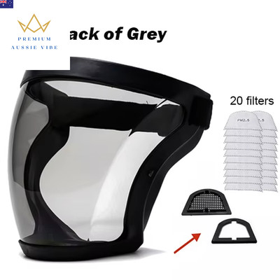 Transparent Full Faceshield Reusable Dustproof Anti-Fog Mask HD Safety Glasses K