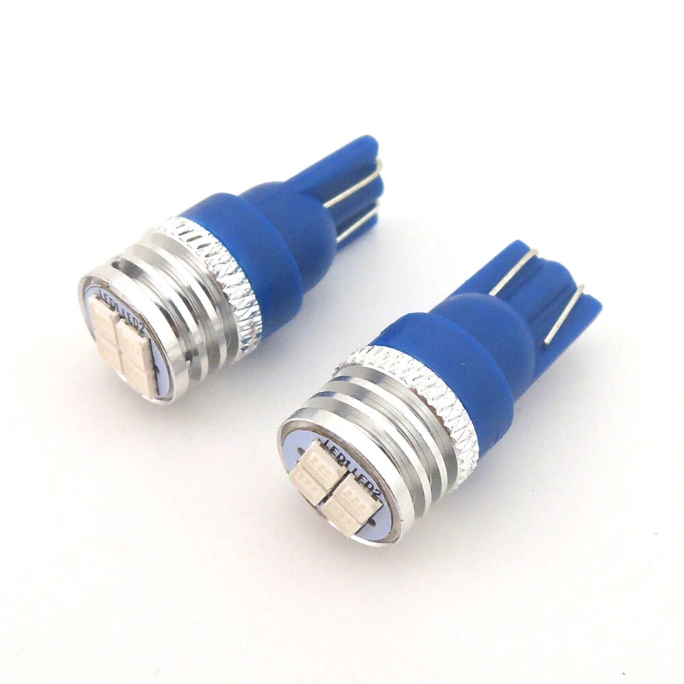 2 peças lâmpada LED ultra azul T10 168 posição motocicleta estacionamento cidade 2825 194 - Imagem 2 de 4