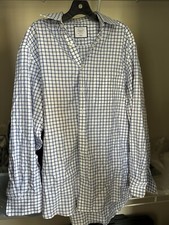 Charles Tyrwhitt Dress Shirt Mens 17/35 Classic Fit Long Sleeve Cotton Plaid