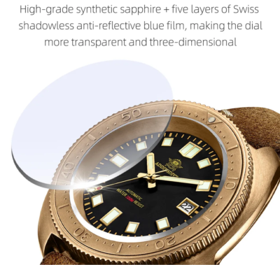AD2104 Addiesdive 43mm Diver Mechanical Watch Seiko NH35 Movement 