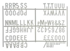 540 Peg Board letters Number Characters 19mm Restaurant Cafe Black Board White