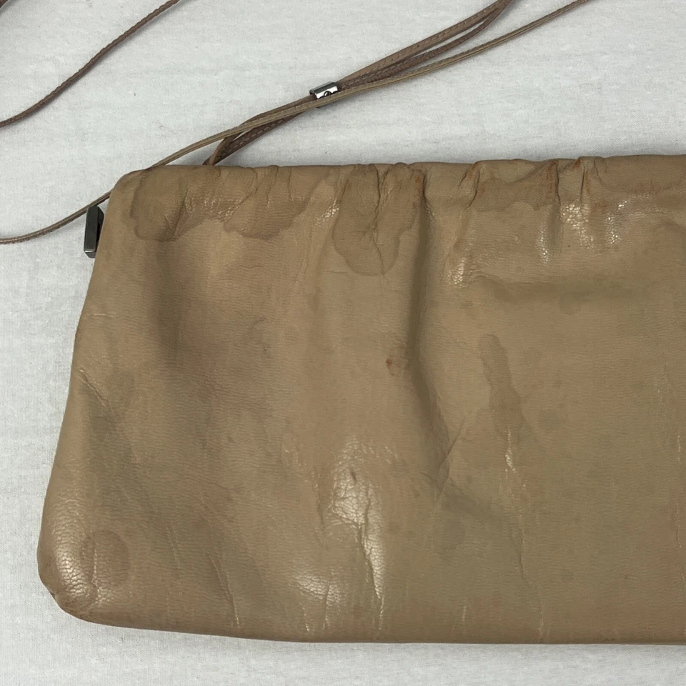 Sergio Rossi Leather Clutch Shoulder Beige Bag - Image 2 of 4