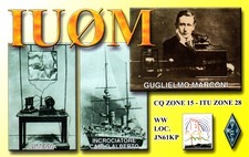 Guglielmo Marconi Italy IU0M QSL Radio Postcard