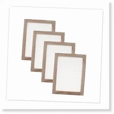 EcoCraft 4-Pack Paper Making Kit - Wooden Papermaking Frame and Mould Set for DI