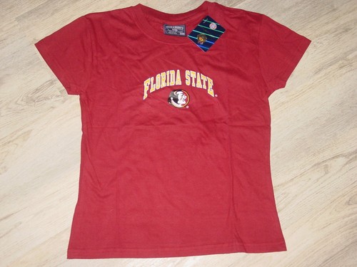 SEXY FSU FLORIDA STATE SEMINOLES NOLES Mujer Camiseta Manga Gorra NUEVA, GRANDE