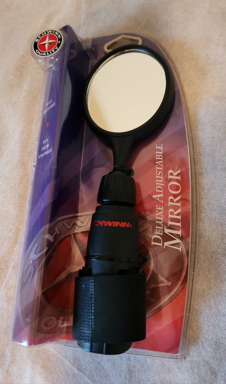 Schwinn Deluxe Fully Adjustable Easy On / Off Bike Mirror- NWT