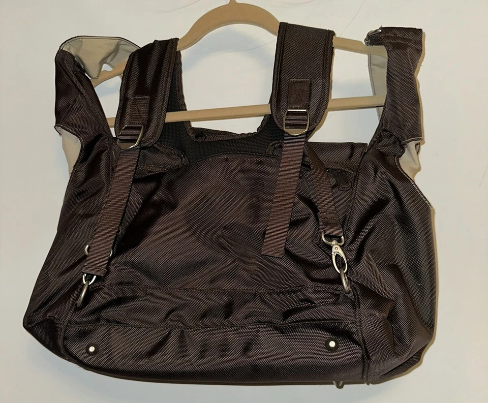 Bolso de Pañales Pottery Barn Niños Mensajero Convertible Hombro/Mochila Marrón Foto 2 de 4