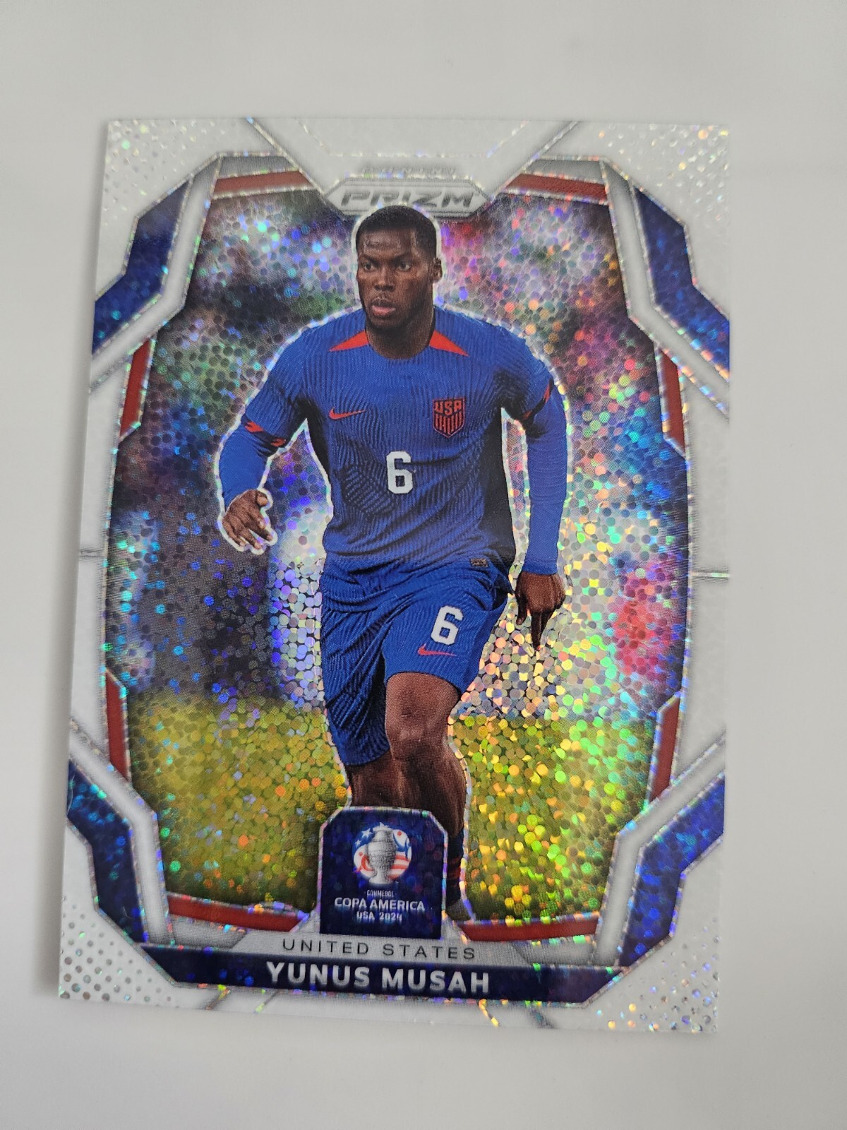2024 Panini Prizm Copa America #153 Yunus Musah White Sparkle