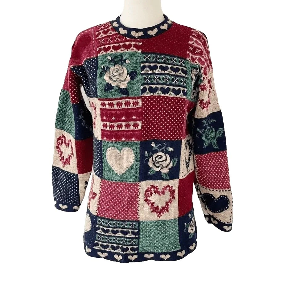 Suéteres Vintage informal de Navidad 1980s para Mujer