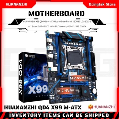 HUANANZHI QD4 M-ATX Motherboard Intel XEON E5 LGA2011-3 All Series DDR4 RECC