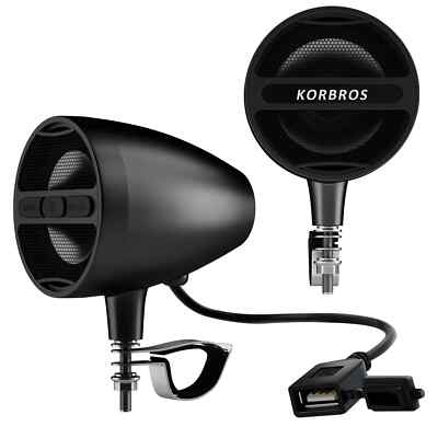 bose bluetooth motorcycle helmet speakers KORBROS MT-473 3 inch Motorcycle Bluetooth Speakers, Motor Radio Black, So  Gifts