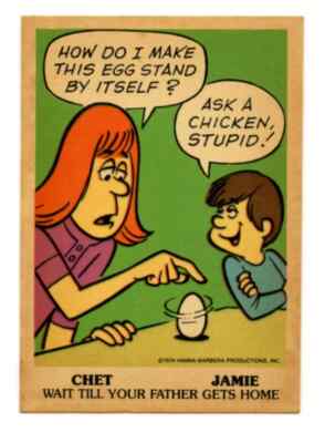 1974 Wonder Bread Magic Trick Card Hanna-Barbera Chet Jamie
