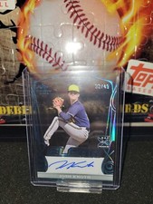 Josh Knoth 2023 Leaf Trinity Clear Auto Rookie XRC Card #/49 Milwaukee Brewers