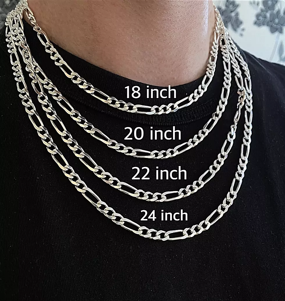 Mens silver hotsell figaro necklace