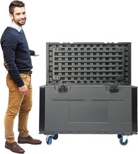 Cable Trunk Road Case with Wheels 44"x22"x24" Professional Stackable Heavy Duty