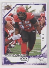 2019 Upper Deck CFL Purple 13/15 Derek Wiggan #149 o1h