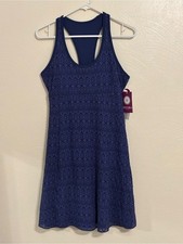 Soybu Ananda Dress 2 Catalina Navy Medium NWT Built In Bra Athletic Travel Dress