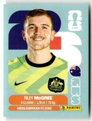 Panini 2026 World Cup WM America Sticker No. AUS 12 Riley McGree Australien