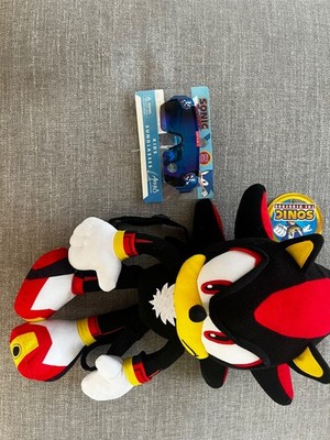 Sonic plush back pack and sun glasses
