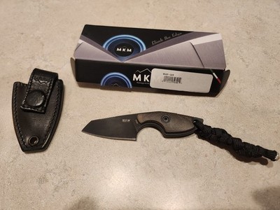MKM Voxnaes Mikro 2 - Black 2'' M390 Blade / Green Canvas Micarta Handle Scales