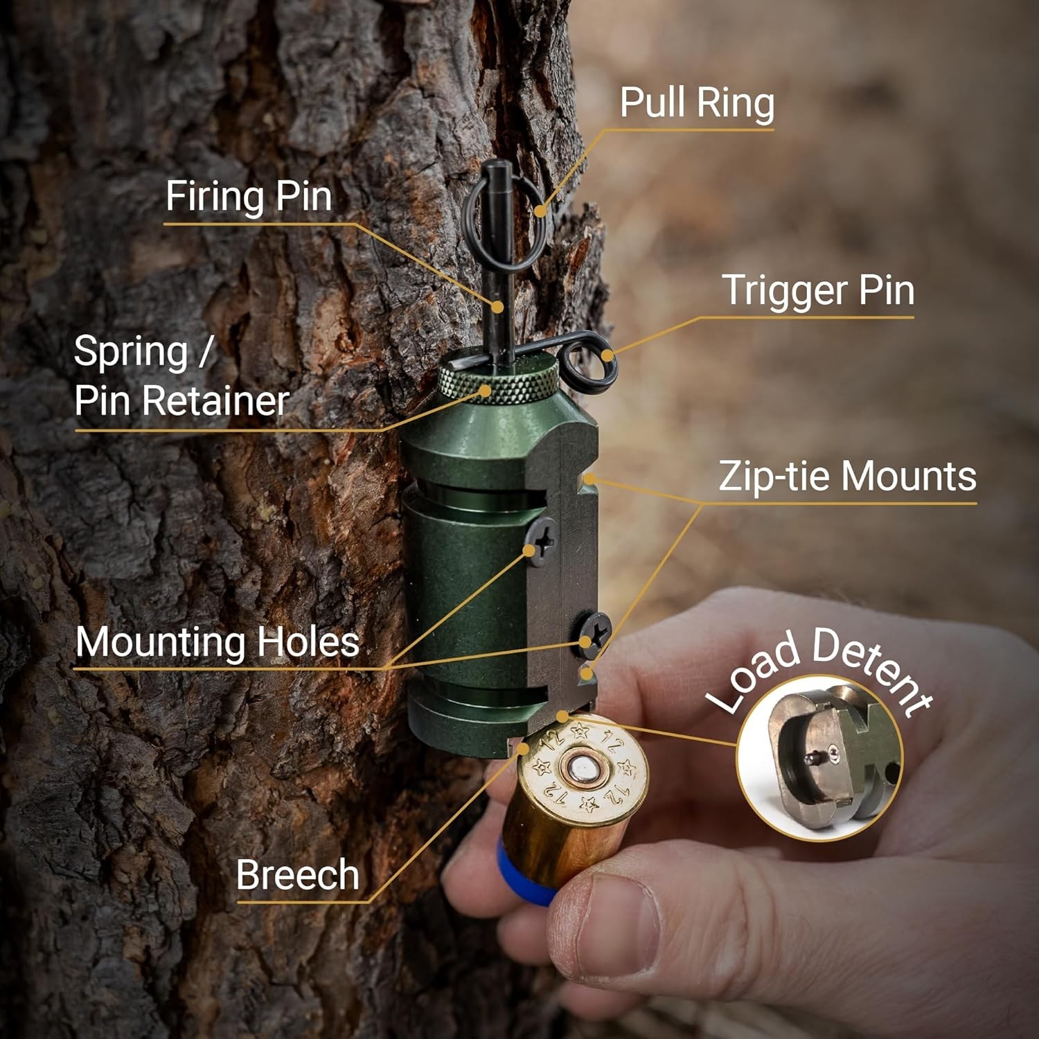 Perimeter Trip Alarm Device 12 Gauge Non-Lethal Camping Security